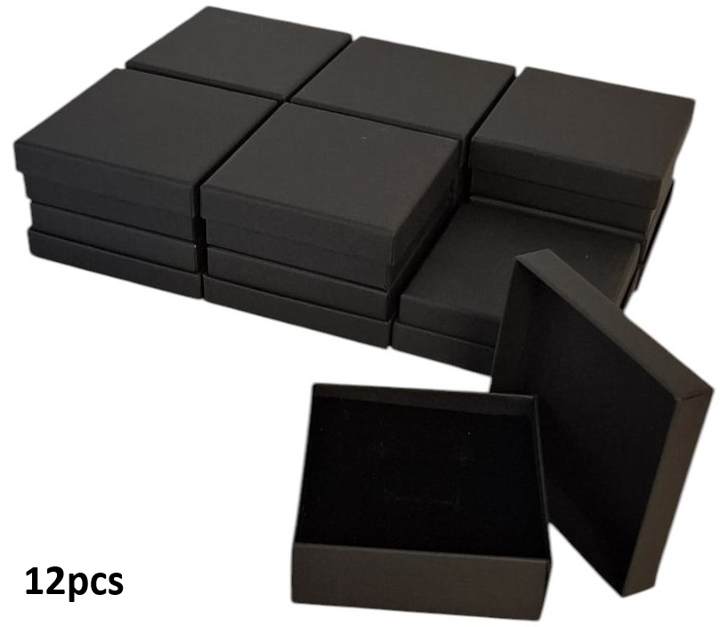 Z-E1.4 PK1032-008 Gift Box 9x9x3cm - Black - 12pcs