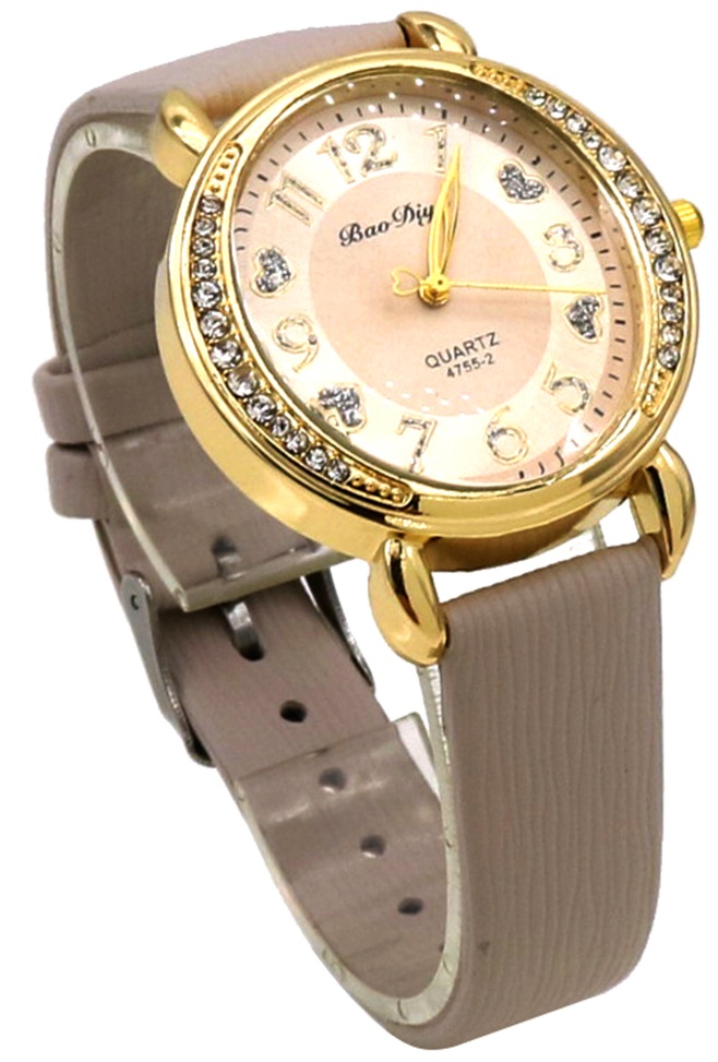 B-A5.3  W001-016-5 Quartz Watch PU Strap 36mm Beige