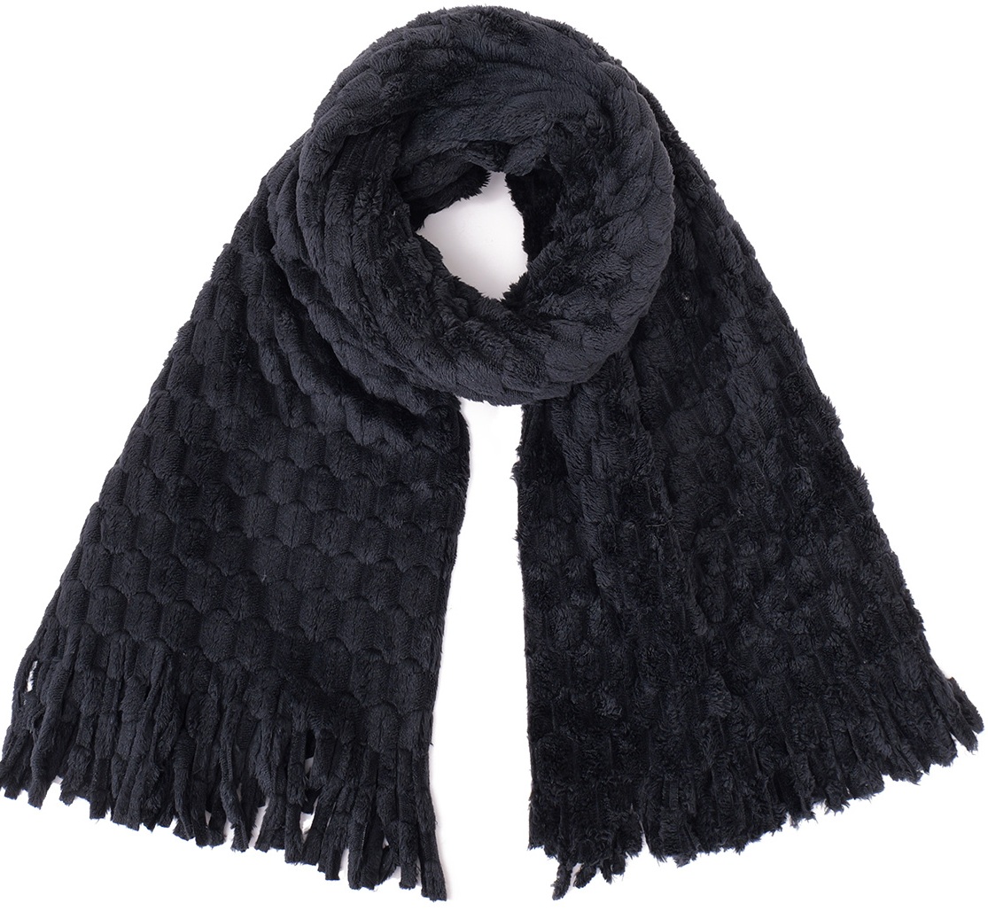 R-C4.1 SCARF1006-001-1 Soft Winter Scarf 180x60cm Black R-C4.1 SCARF1006-001-1 Soft Winter Scarf 180x60cm Black
