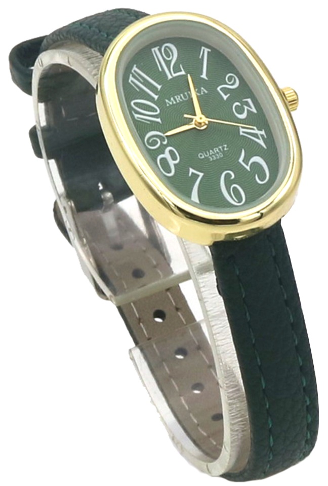 A-D20.1 W001-033-7 Quartz Watch PU Strap 36x22mm Green