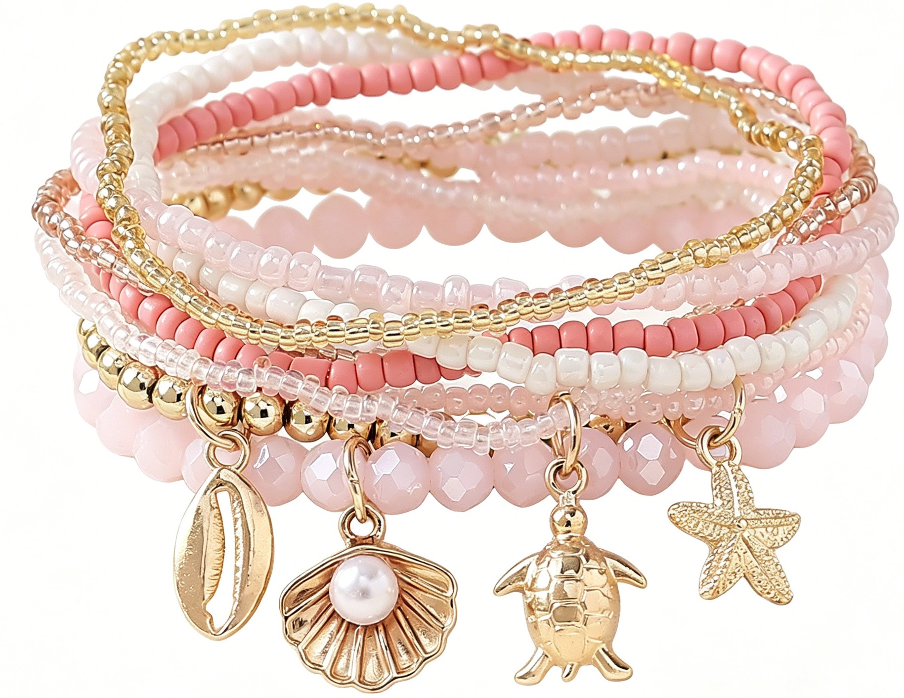 G-F4.3 B1670-064 Bracelet Set Turtle Pink