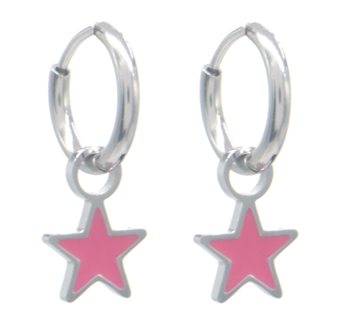 K3-RBE001 S. Steel Earrings Star