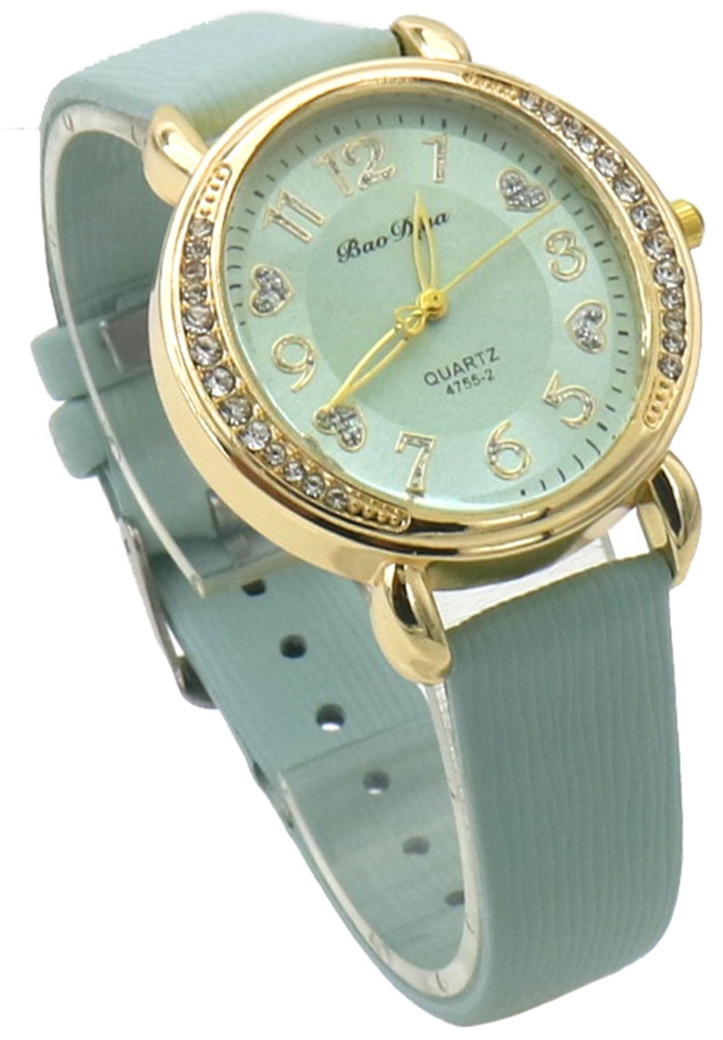 B-A17.1 W001-016-6 Quartz Watch PU Strap 36mm Green