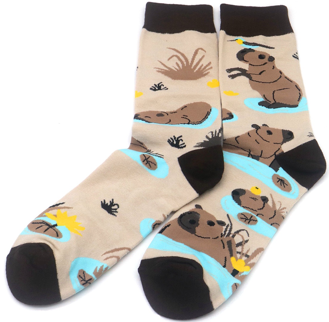 S-H5.1 SOCKS2548-010 Pair of Socks Size 38-45 Capybara
