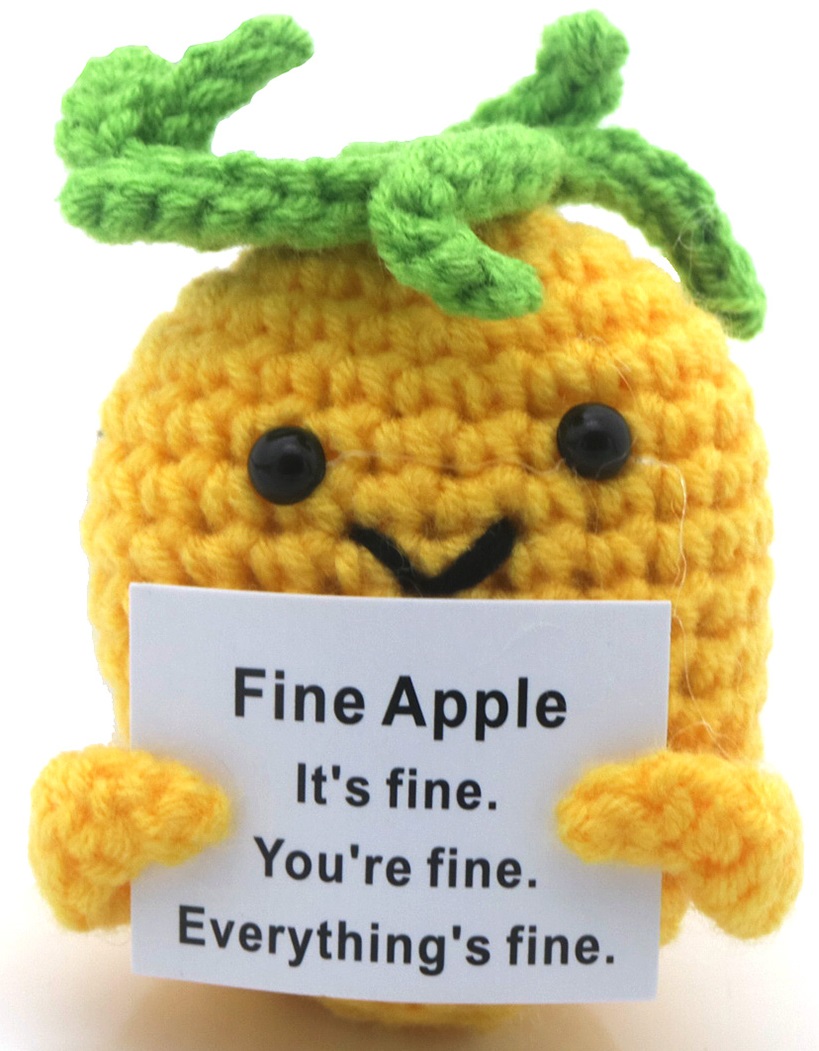 X-B8.1 T956-004 Knitted Postive Pineapple 7cm