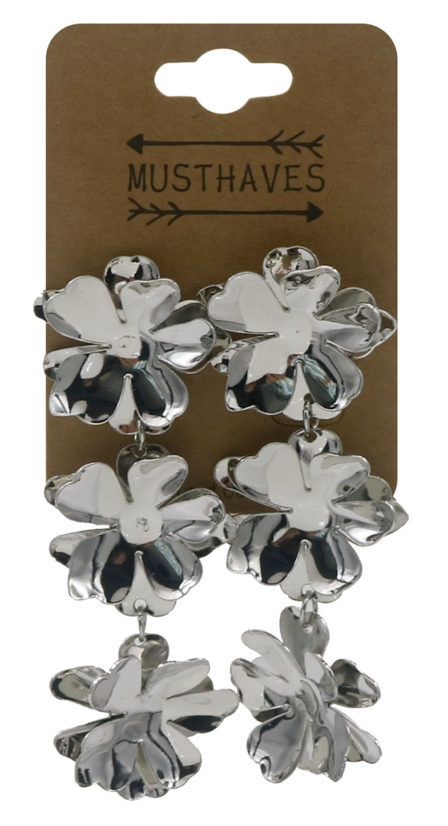 F-D9.2 E1145-006S Fashion Earrings Flowers 7cm