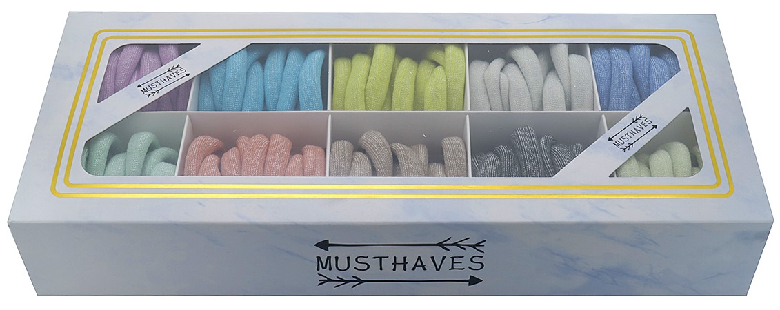 T-D7.2 H922-002-1 Elastics Glitters Mixed in Box - 100pcs
