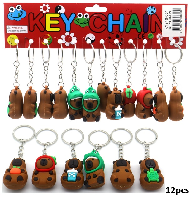 F-F14.2 KY940-001 Keychains Capybara 4.5cm - 12pcs