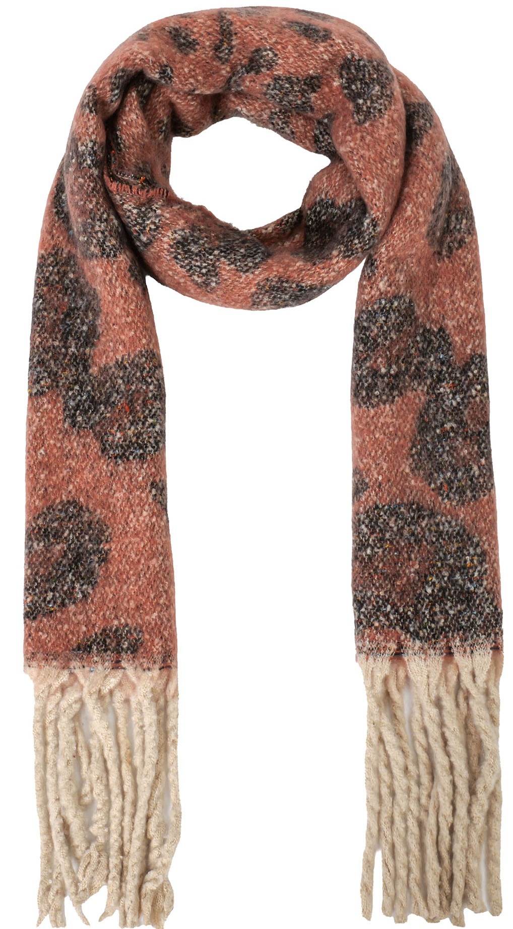 Z-C4.4 SCARF1007-051-4 Winter Scarf Leopard 190x40cm