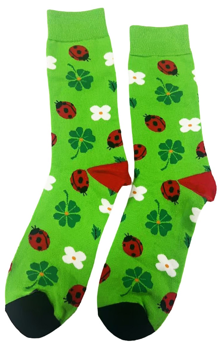 S-F2.4 SOCKS2512-222 Pair of Socks Size 38-45 Ladybug