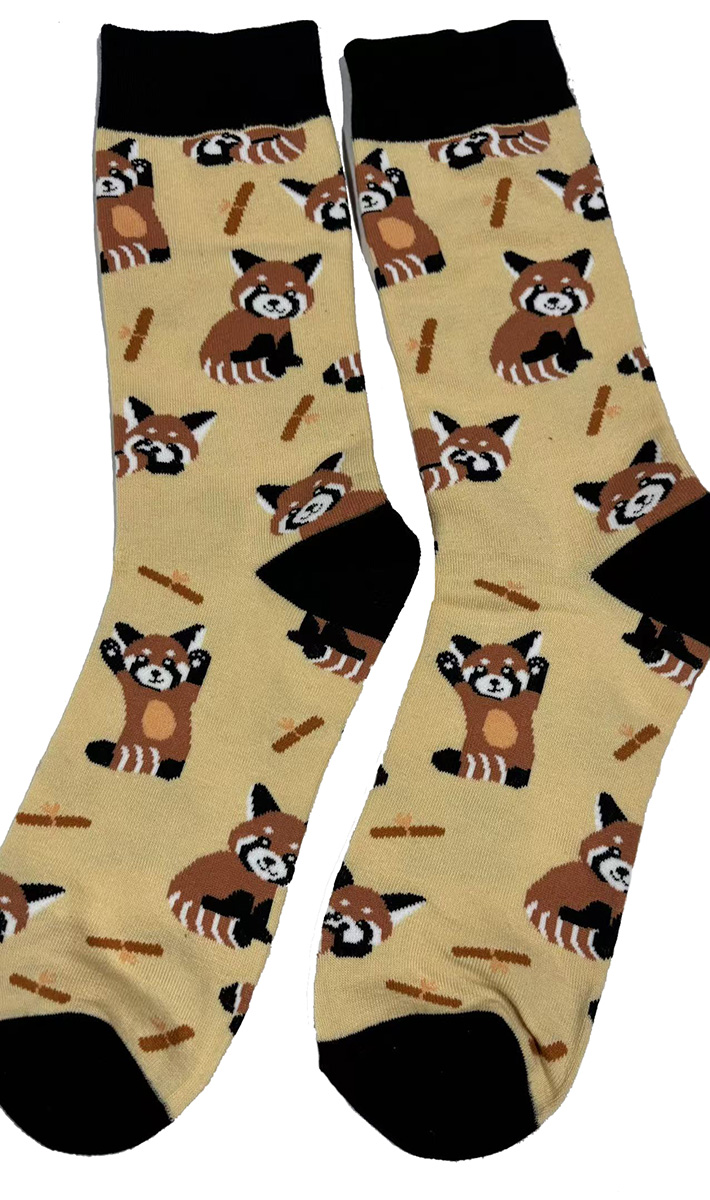 S-D7.4 SOCKS2512-138  Pair of Socks Size 38-45 Red Panda