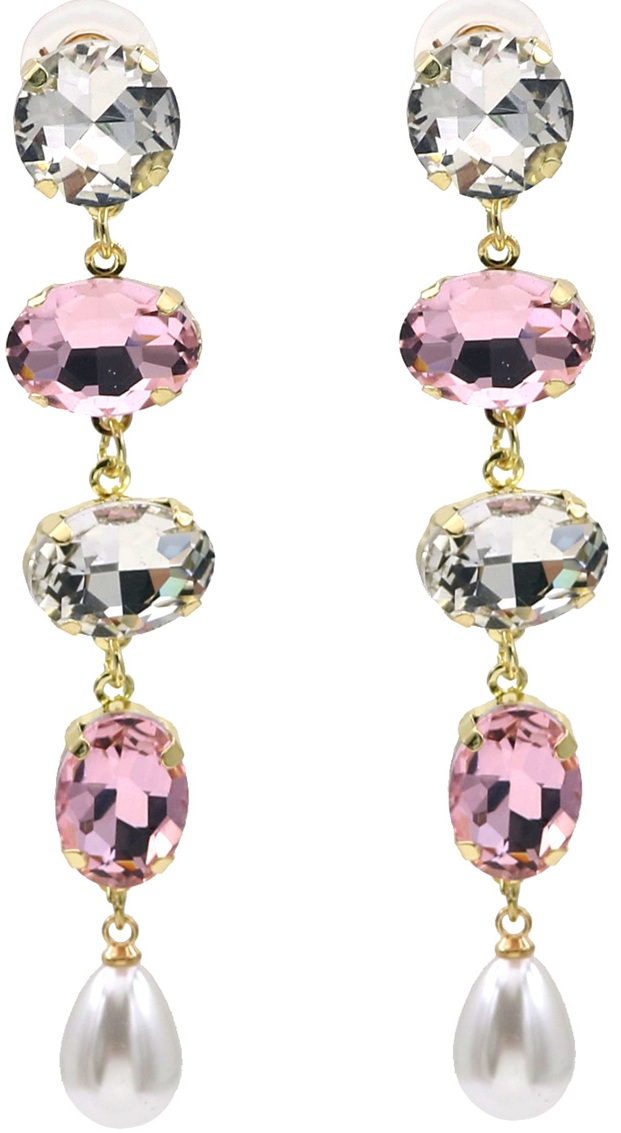 H-D23.1 E1145-002G Fashion Earrings Crystals 8cm