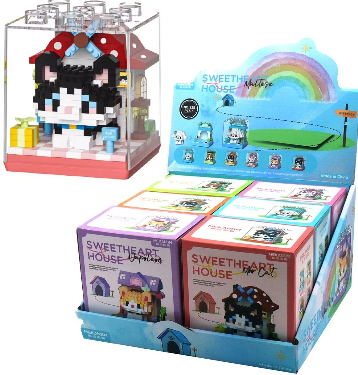 Y-A4.4 S28 Building Block Sets ANimal House - 6pcs