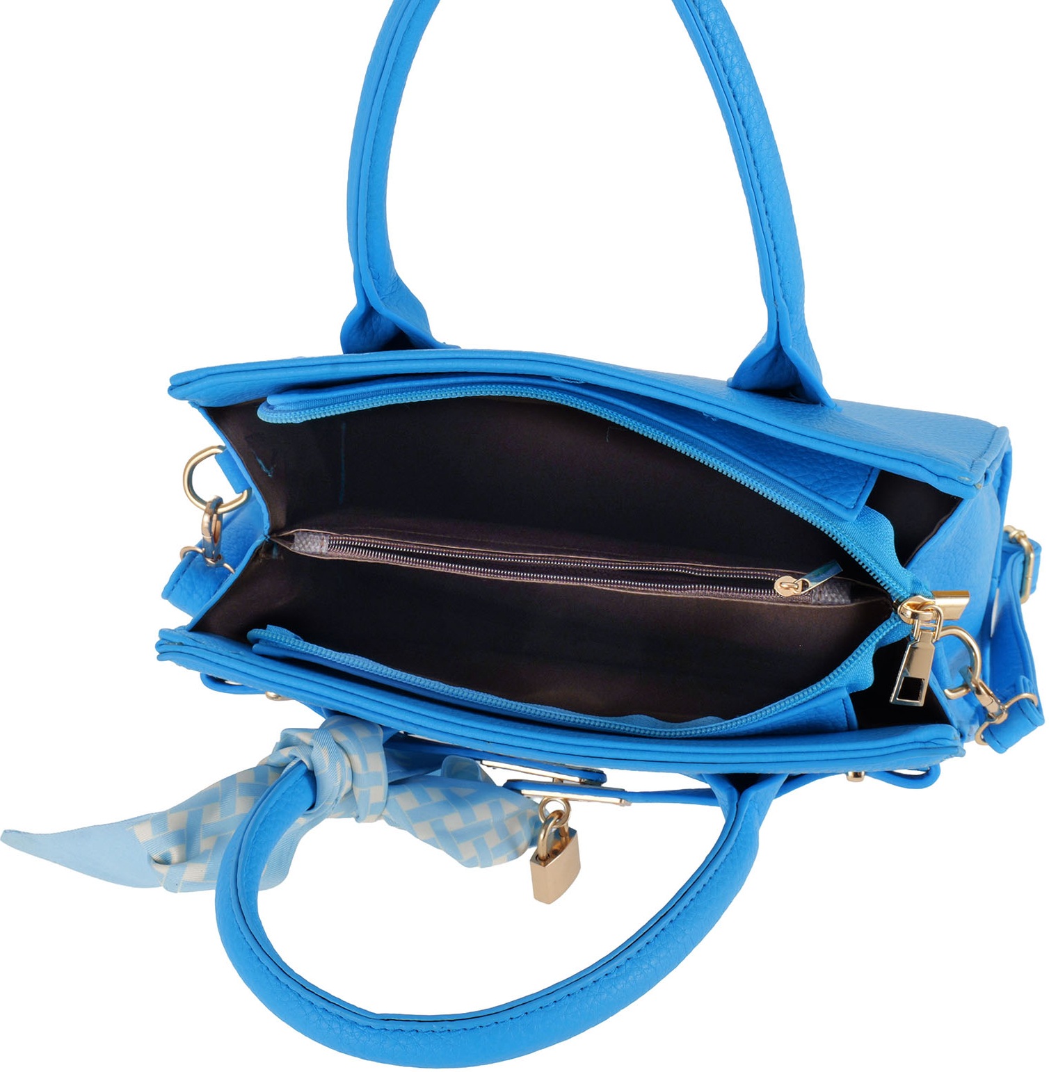Y-E6.4 BAG1017-001-4 PU Bag 28x10x19cm Blue