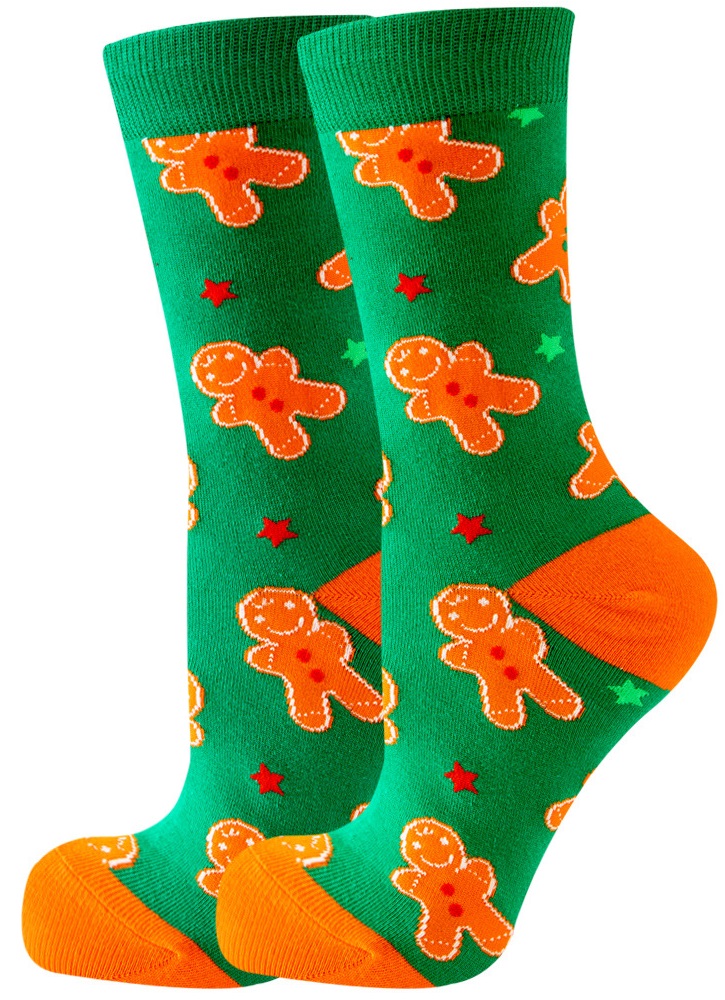 S-K3.3  SOCKS2316-432-6 Pair of Socks Size 38-45 Gingerbread Man