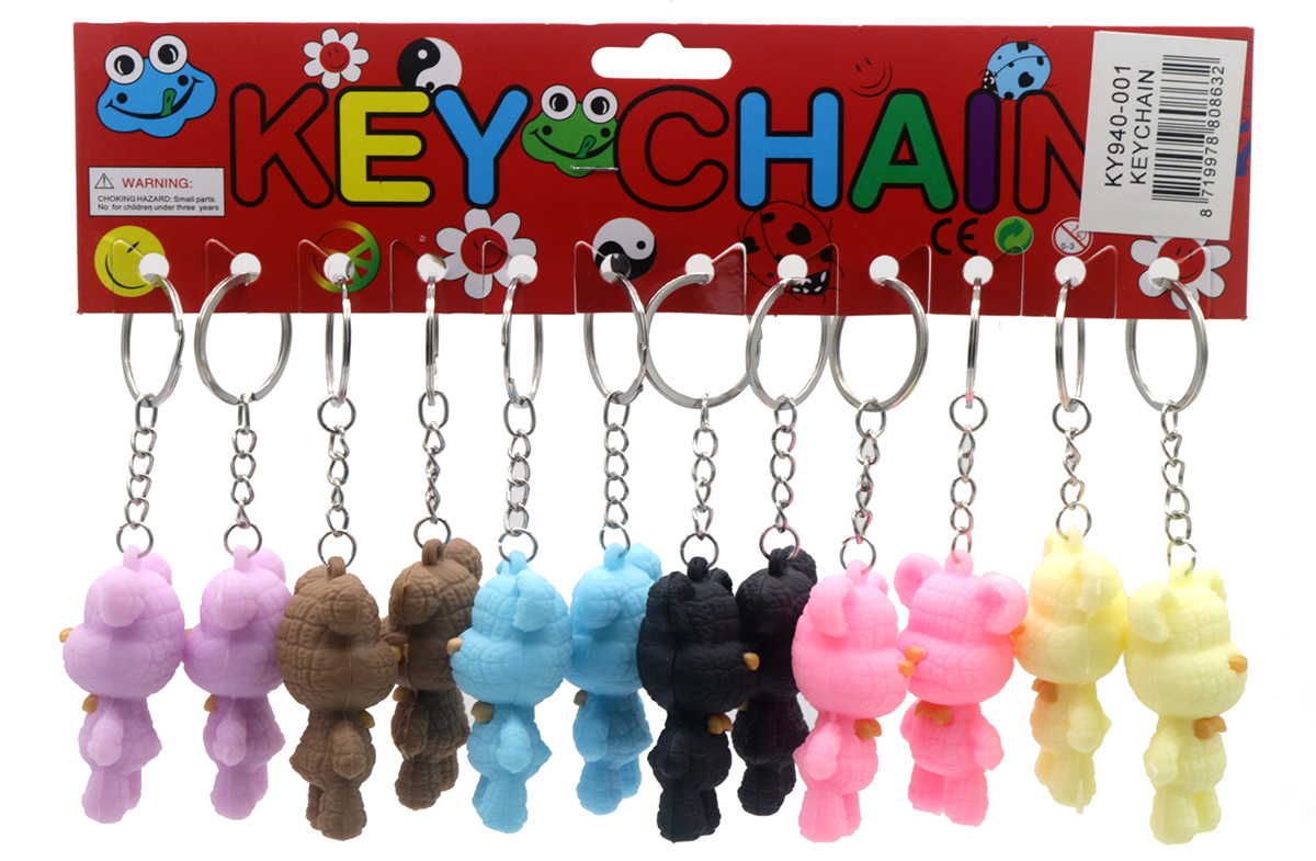 F-D12.1 KY940-001 Keychains Bear 5.5cm - 12pcs