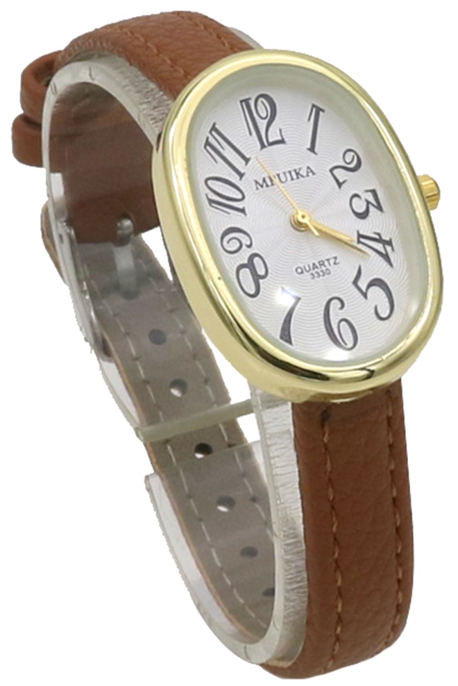 A-C20.3 W001-033-9 Quartz Watch PU Strap 36x22mm Brown