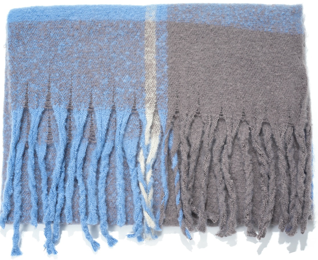 Z-C2.5 SCARF705-190-4 Soft Winter Scarf Checkered 180x50cm