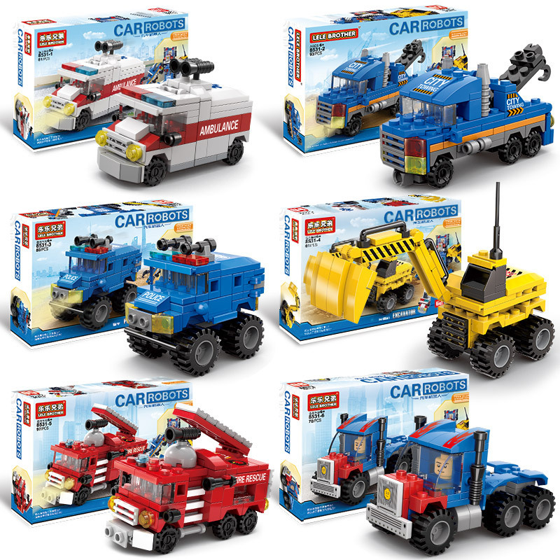 Z-A1.5 TOY8531 Building Blocks Car Robot 6 in 1 - 6 pcs in Display