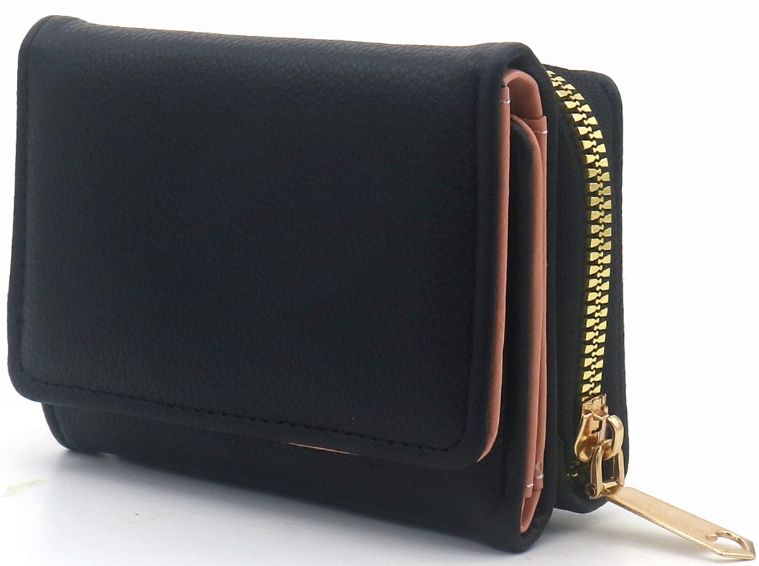 T-P3.2 WA1121-003-1 PU Wallet 11x9x4cm Black