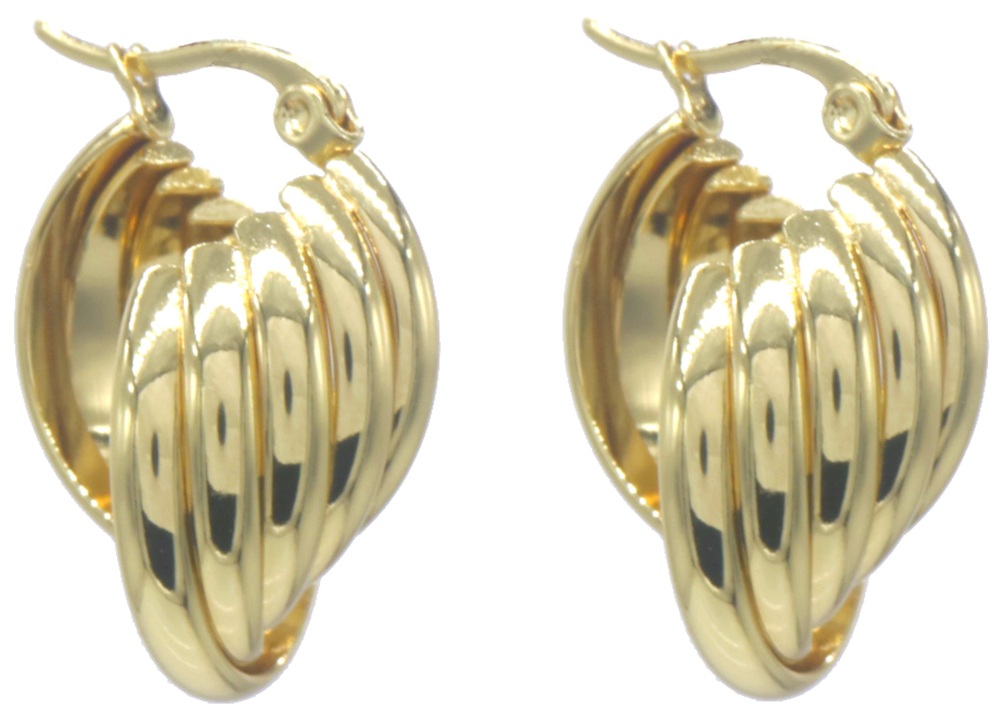 A-E9.3 E2593-220G S. Steel Earrings 2.8cm