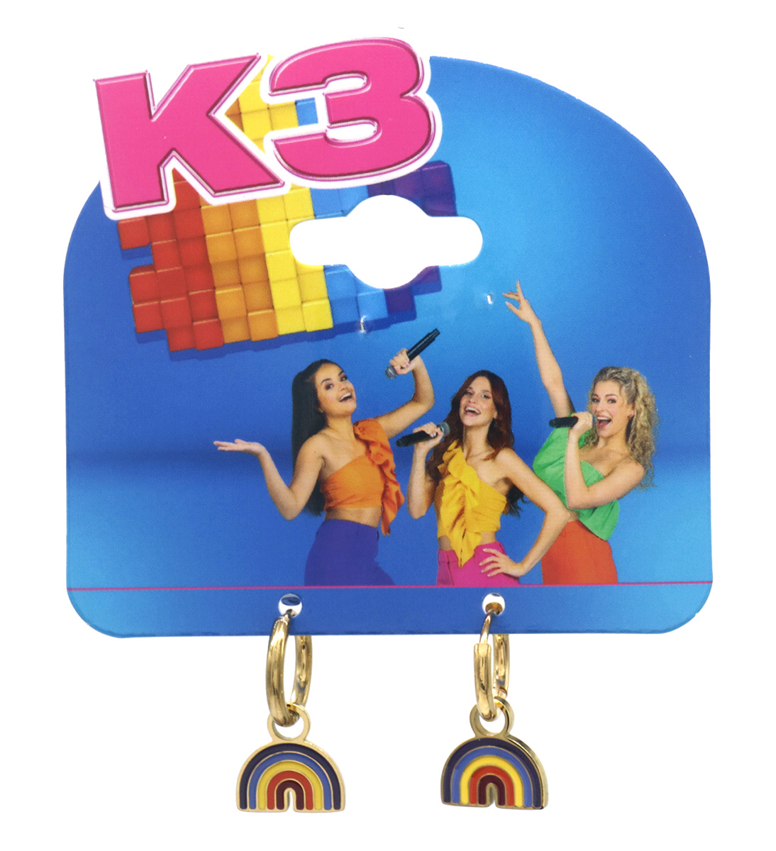 K3-RBE006 S. Steel Earrings Rainbow