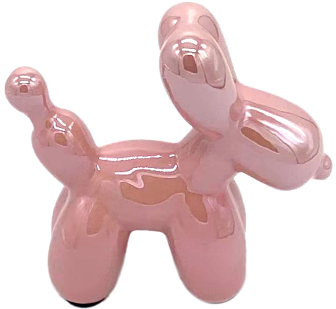 Q-J2.1 DC1048-003-3 Ceramic Dog 14x16cm Pink