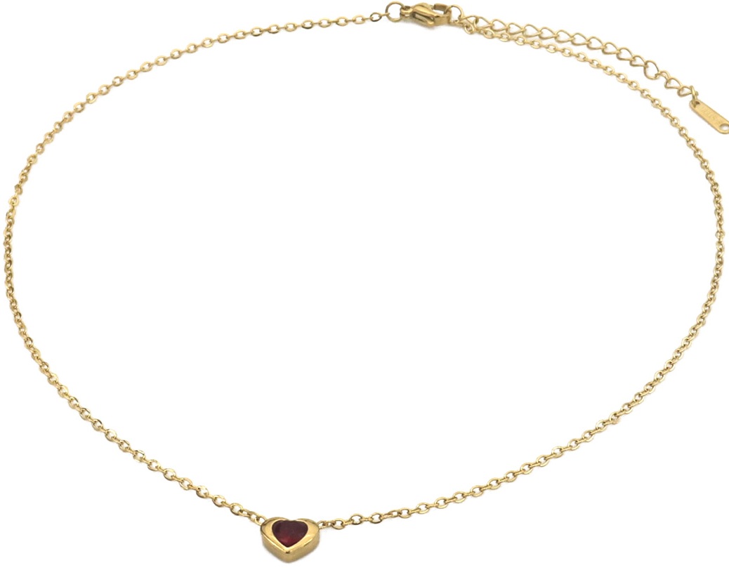 E-A11.1 N1141-002G-2  S. Steel Necklace Heart 40-45cm