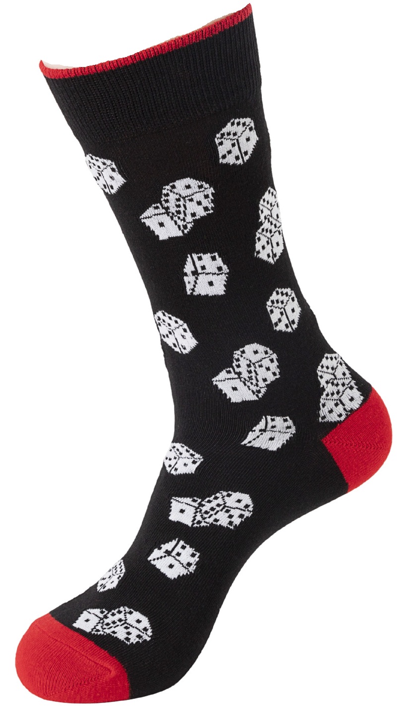 S-I8.2 SOCKS2316-119-5 Pair of Socks Size 38-45 Dice