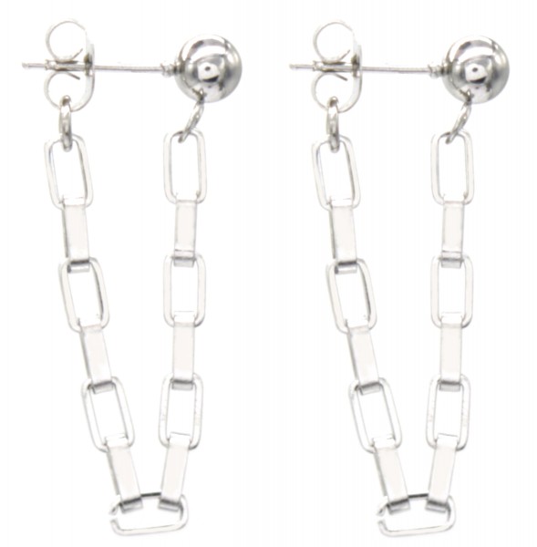 E-A1.1 E031-065S S. Steel Earrings Chain