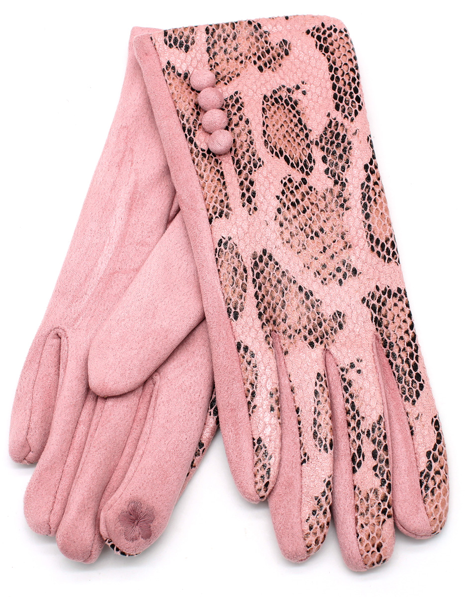X-A1.2 GLOVE403-002D Gloves Snakeskin Pink